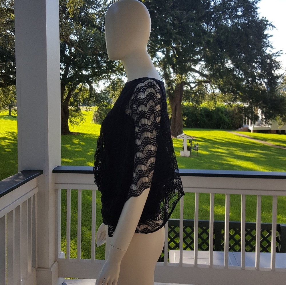 Jessica Simpson black lace blouse - Picture 6 of 8